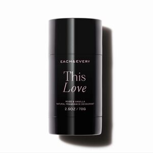 Each and Every Deodorant Natural This Love Rose Vanilla Aluminum Free Stick